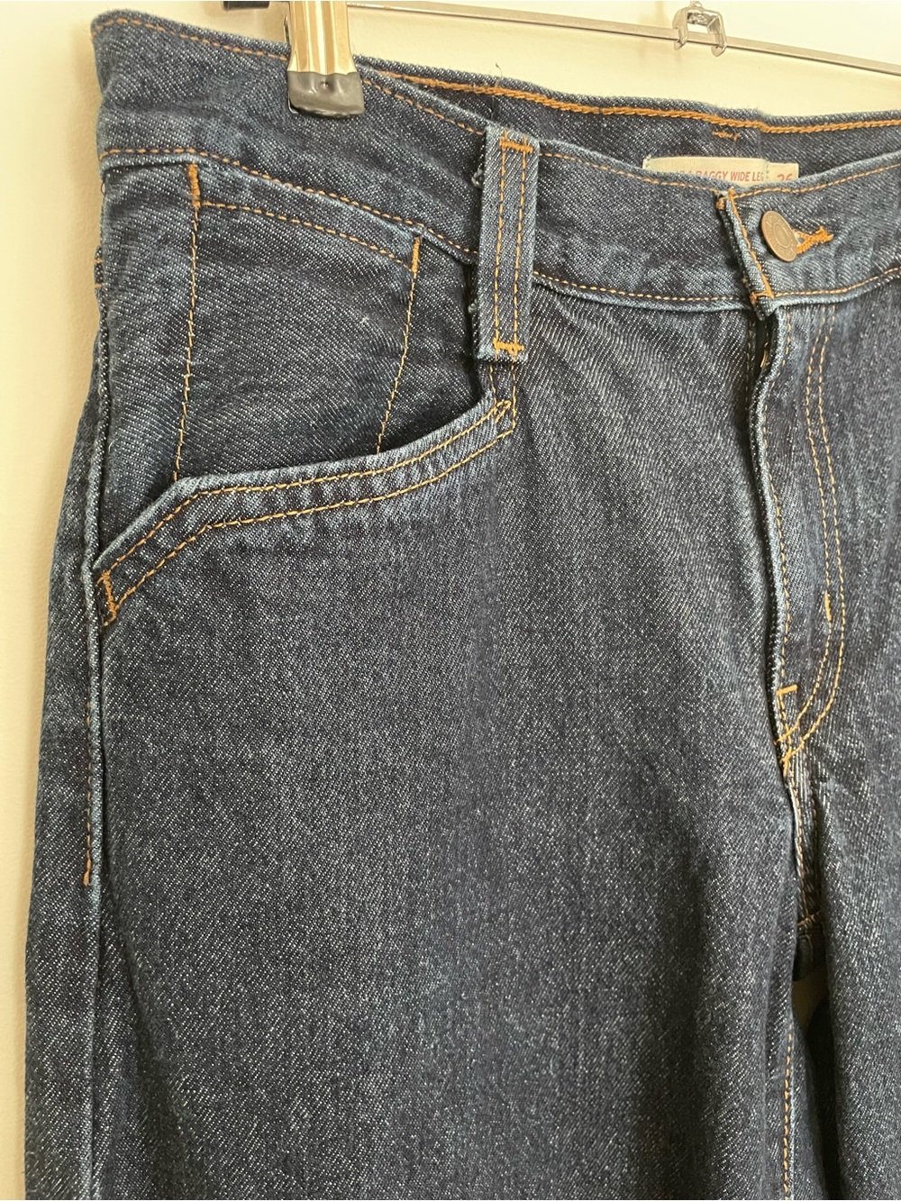 Levi's '94 Baggy Wide-Leg Jeans - Dark Blue 26 w/ 30” inseam *NWOT* y2k - Picture 7 of 12